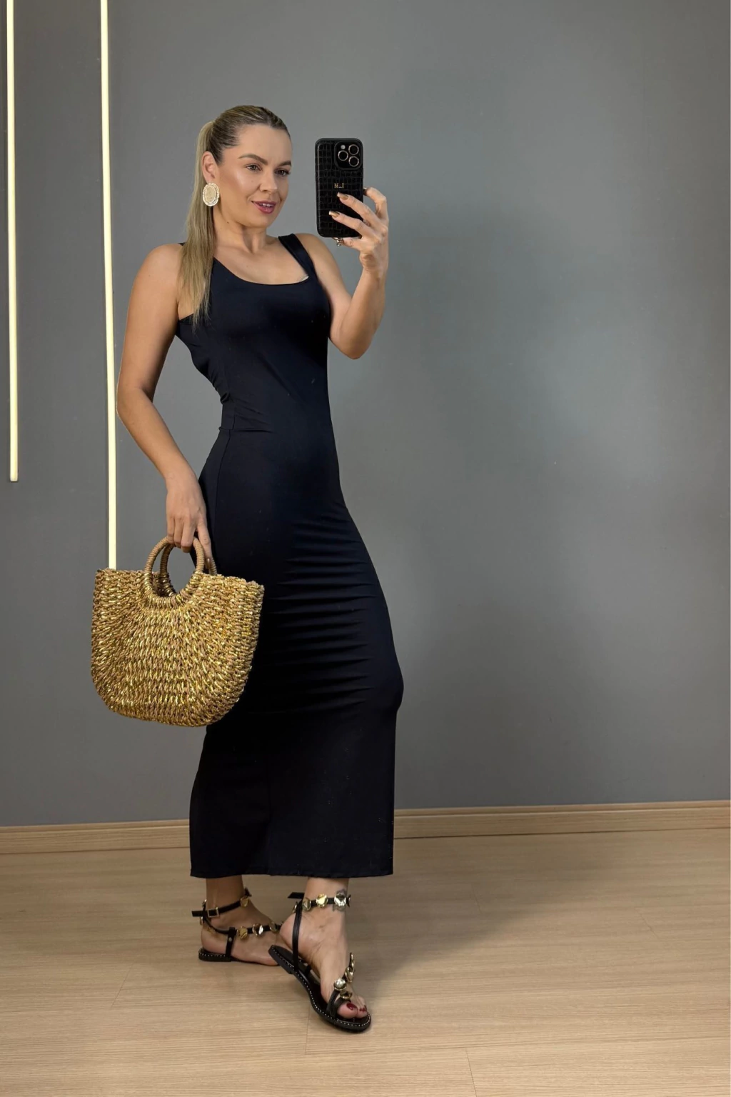 Vestido Jeans Decote V